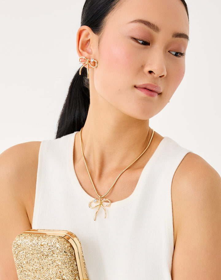 Tis The Season Necklace - Gold Metallic