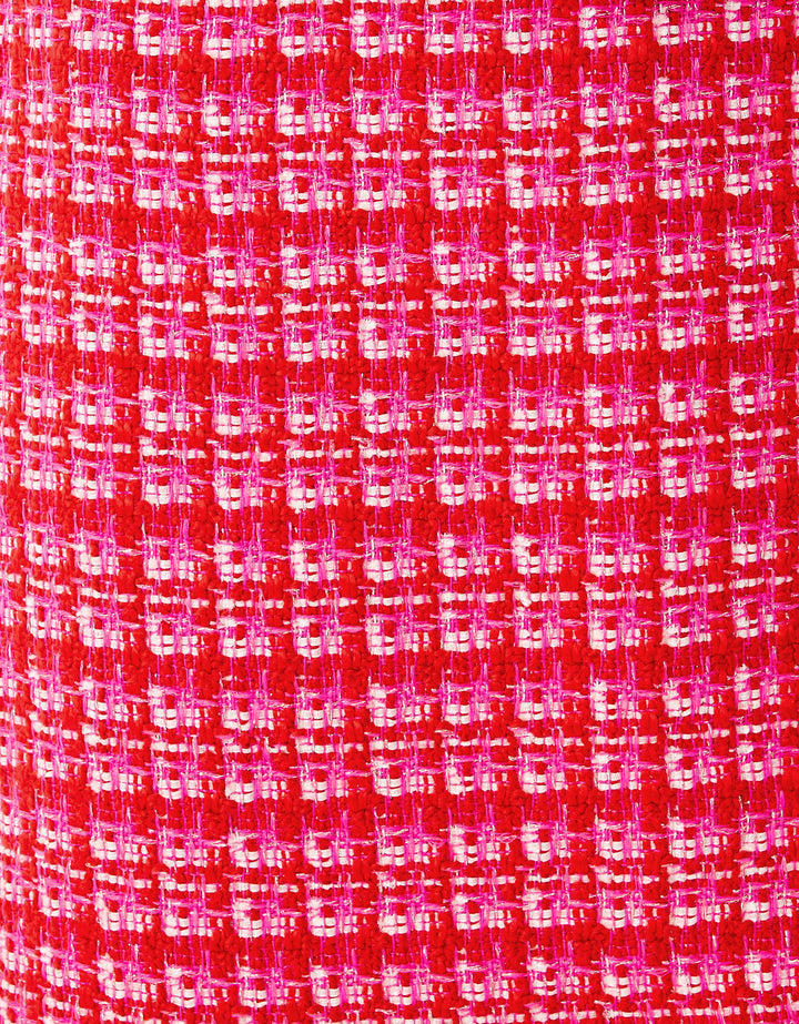 Kels Boucle Mini Skirt - Cranberry Red Fiesta Boucle