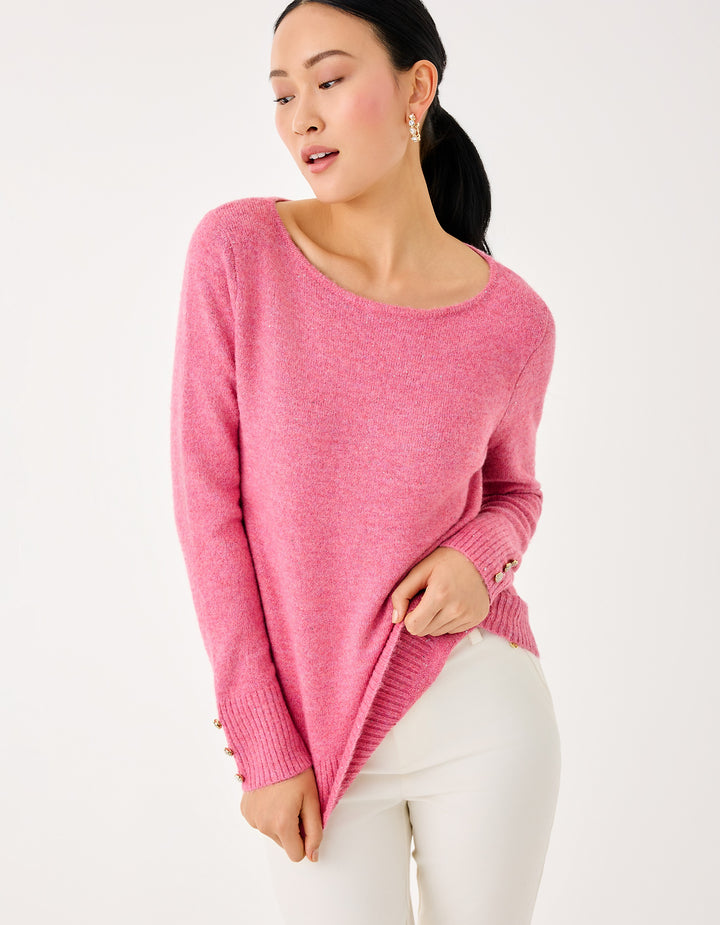 Lola Sequin Sweater - Confetti Pink