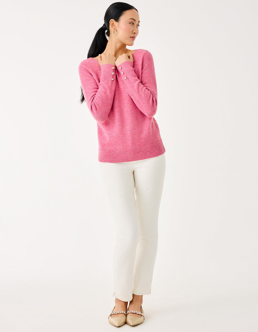 Lola Sequin Sweater - Confetti Pink