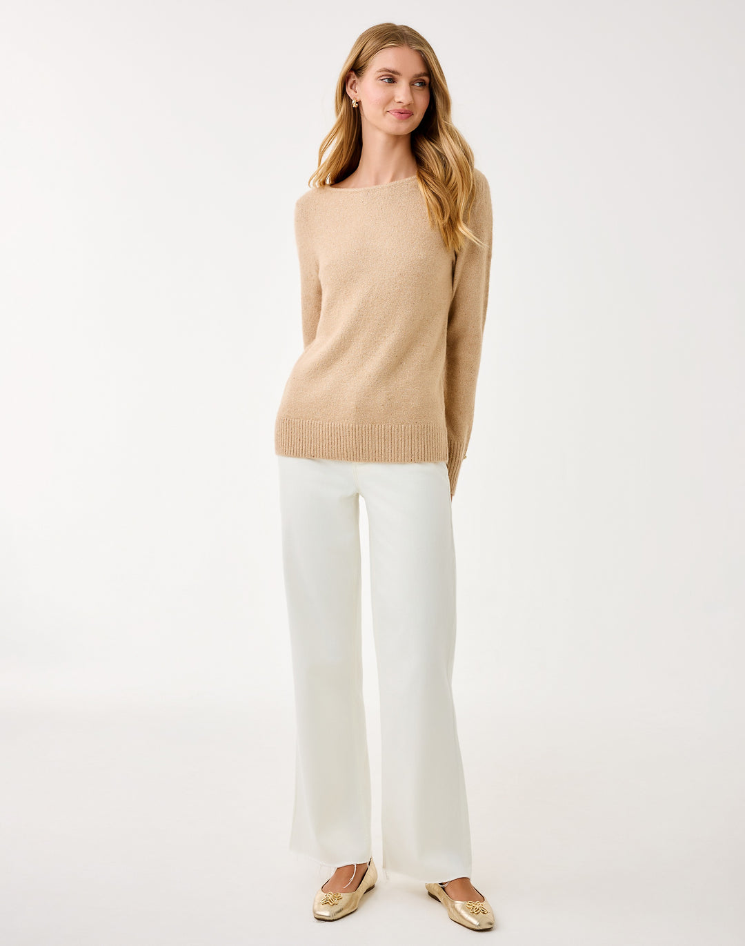 Lola Sequin Sweater- Gold Metallic