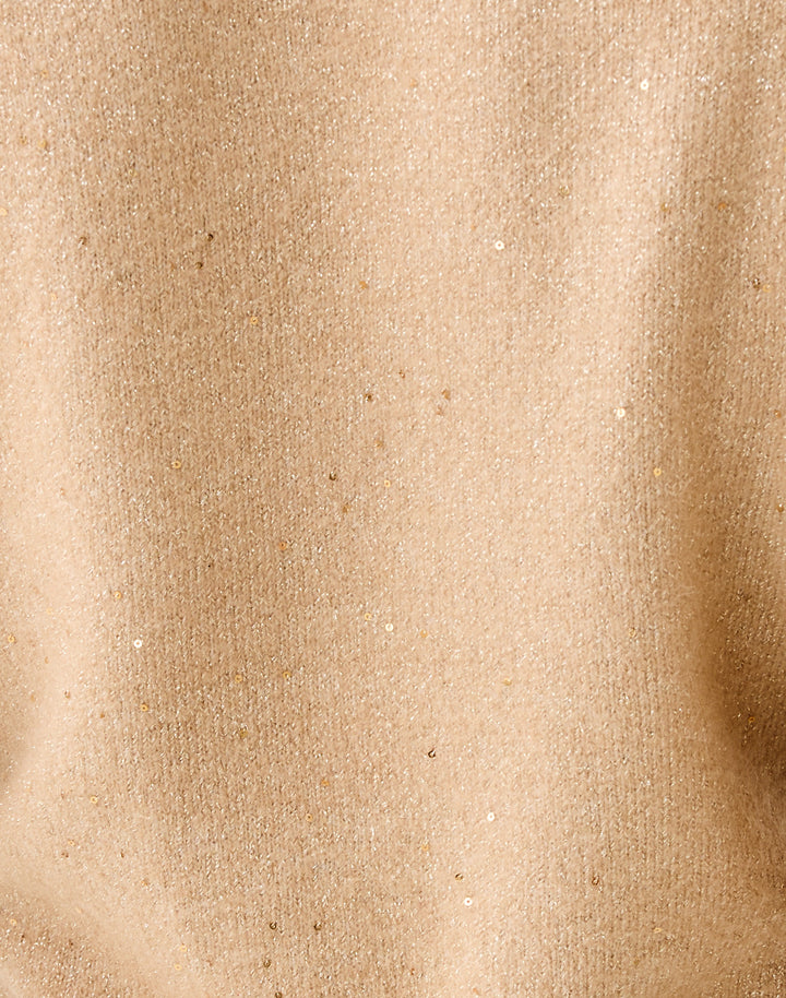 Lola Sequin Sweater- Gold Metallic