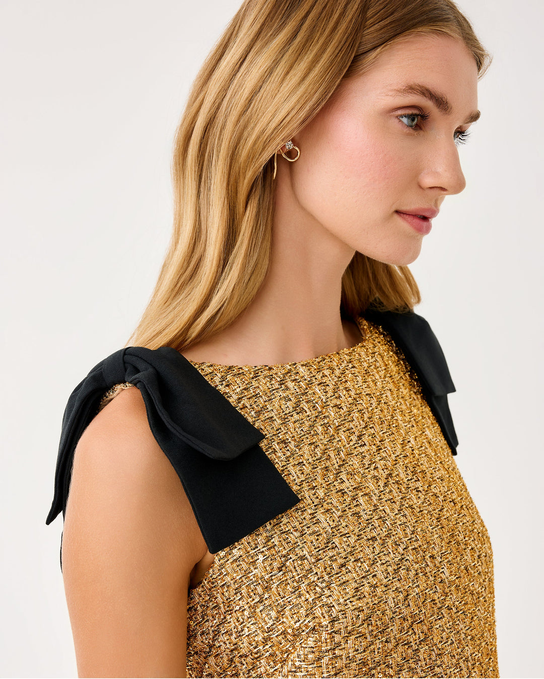 Cora Skirted Romper - Gold Metallic Golden Glow