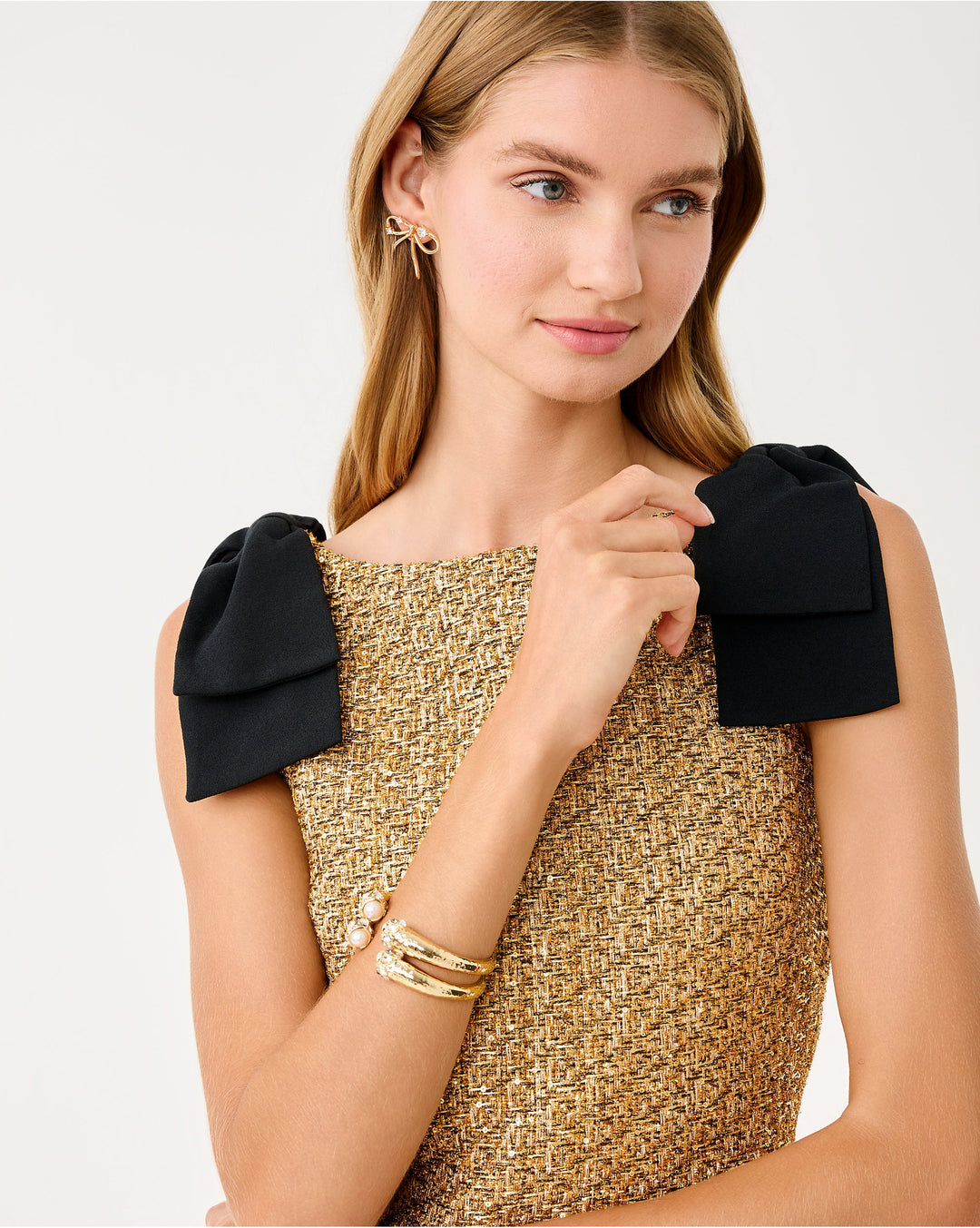 Cora Skirted Romper - Gold Metallic Golden Glow