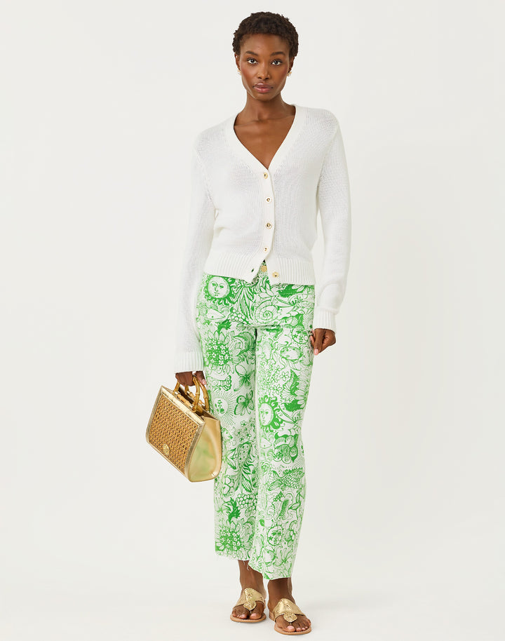 Harleen High Rise Crop Jeans - Putting Green Fleur De Lilly