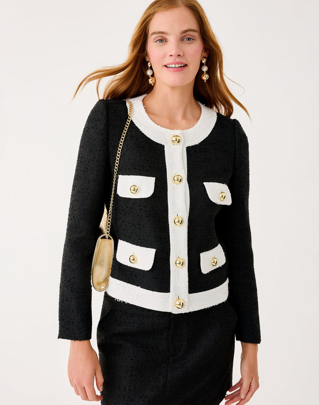 Clydie Boucle Jacket - Noir Chic Chick