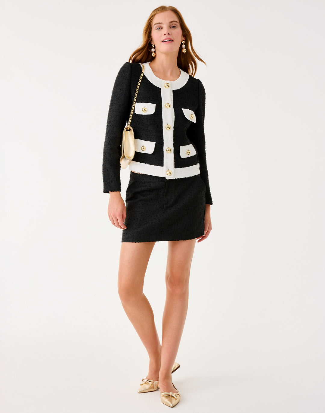 Clydie Boucle Jacket - Noir Chic Chick