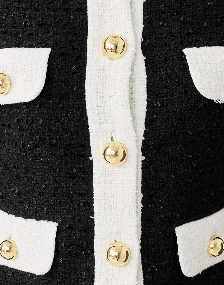 Clydie Boucle Jacket - Noir Chic Chick