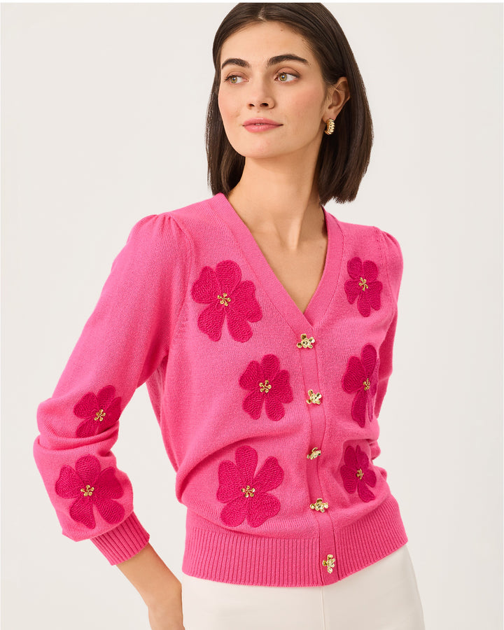 Millard Sweater - Pink Aster Big Lillys Flower