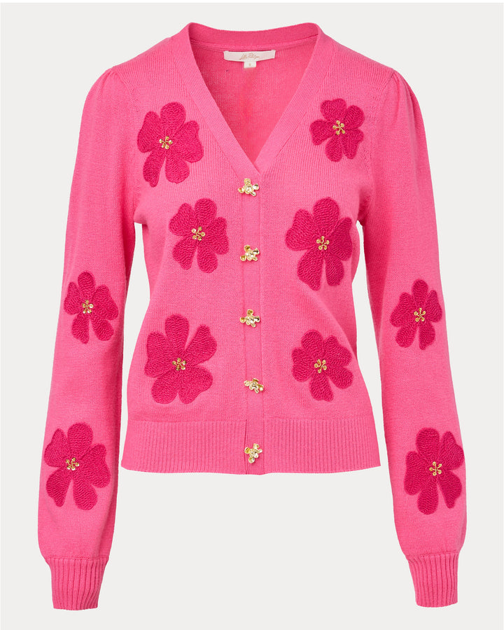 Millard Sweater - Pink Aster Big Lillys Flower