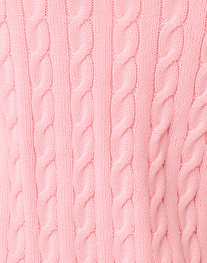 Brockton Crew Neck Cardigan - Conch Shell Pink Tipping