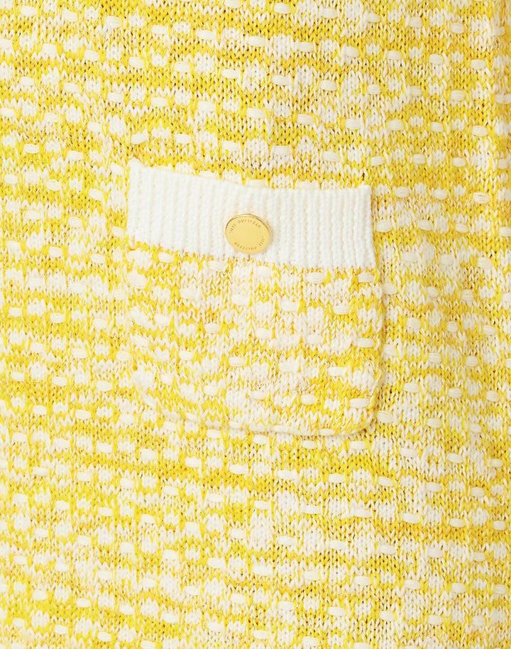 Theodorah Polo Sweater Dress - Estelle Yellow Metallic