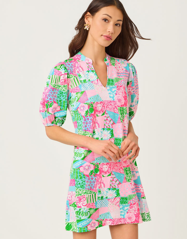 Carey Dress - Multi Crazy Quilt