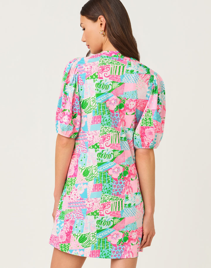 Carey Dress - Multi Crazy Quilt