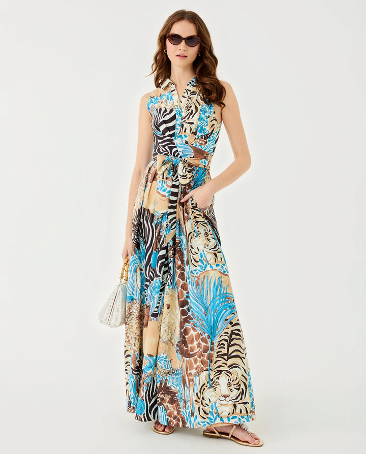Marria Stretch Maxi Dress - Breezy Aqua Lilly Zoo