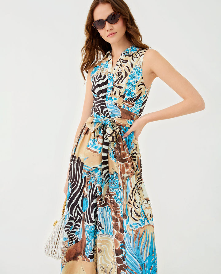 Marria Stretch Maxi Dress - Breezy Aqua Lilly Zoo