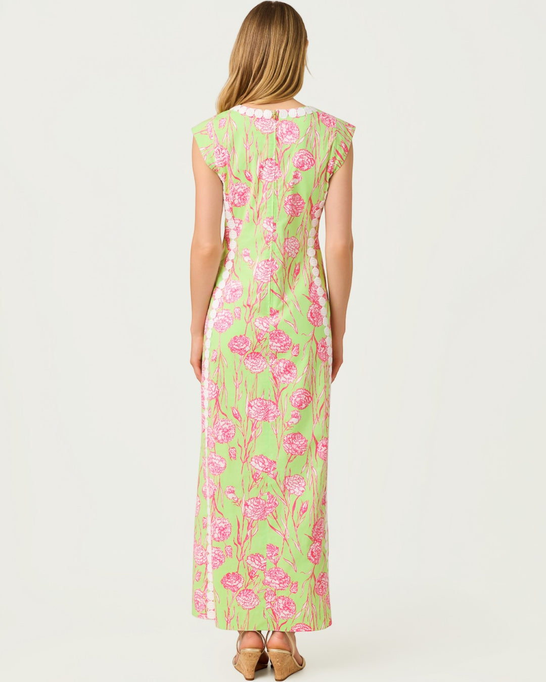 Rosalena Stretch Maxi Shift Dress - Pistachio Macaron Alina