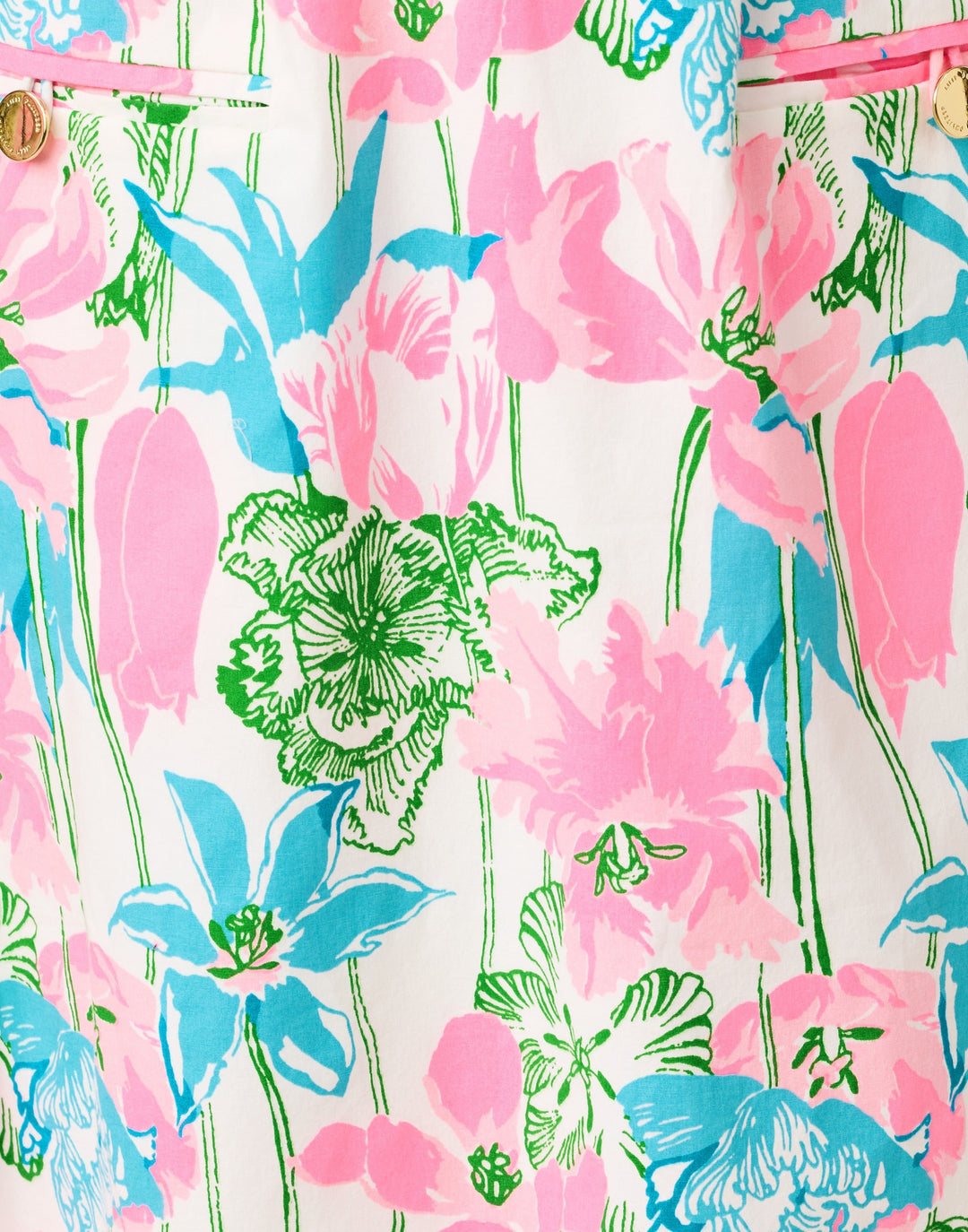 Phillipa V-Neck Stretch Dress - Resort White Viney Liney