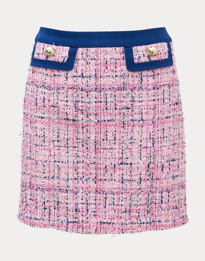 Jennifer Boucle Mini Skirt - Confetti Pink Eyelash