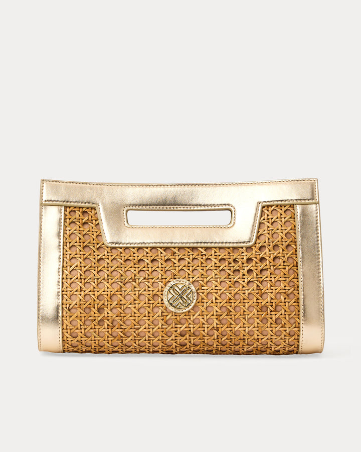 Liza Cane Clutch - Natural