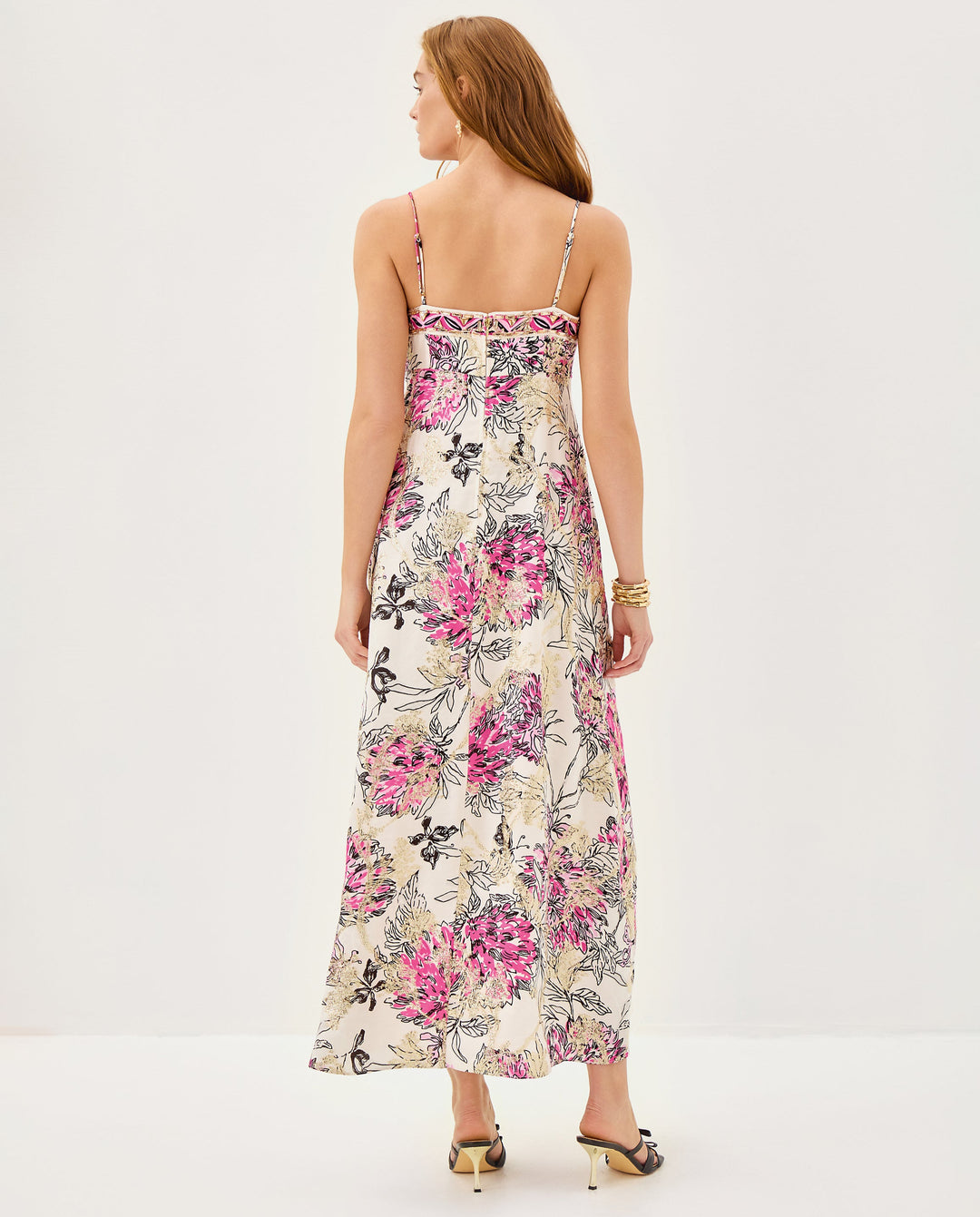 Kristi Jacquard Maxi Dress - Coconut All Dahled Up Engineered Woven