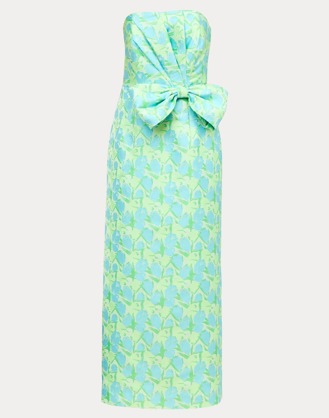 Tiernan Strapless Maxi Dress - Capri Blue Tulip Tango