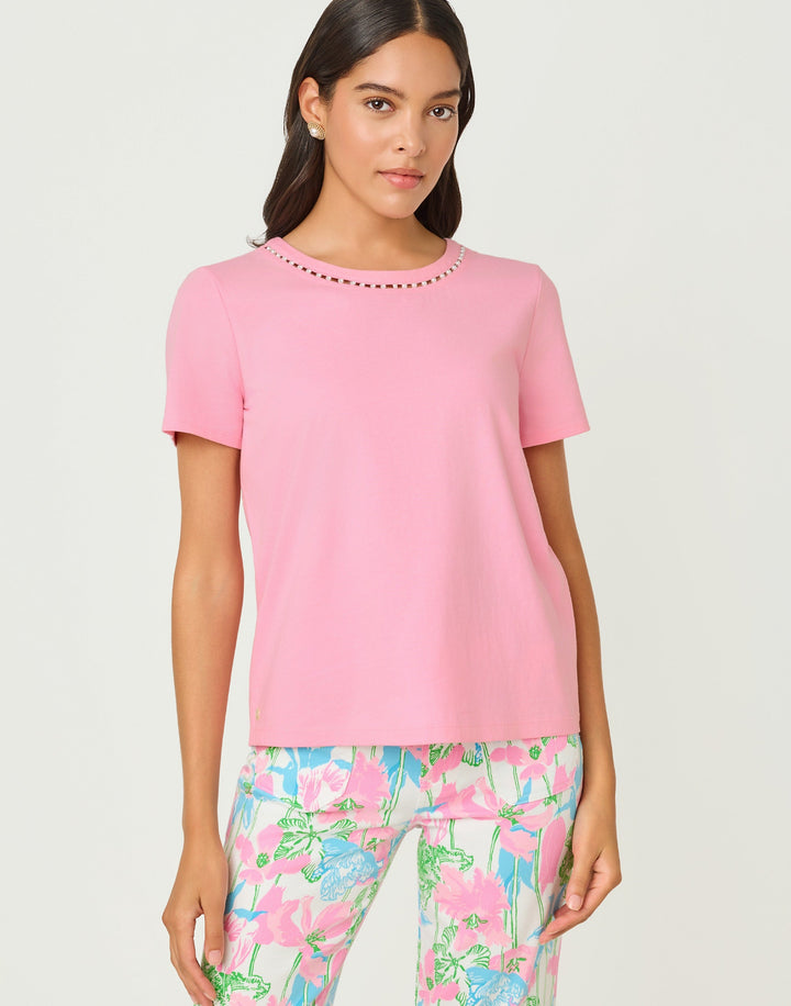 Clairmont Pearl Knit Top - Conch Shell Pink
