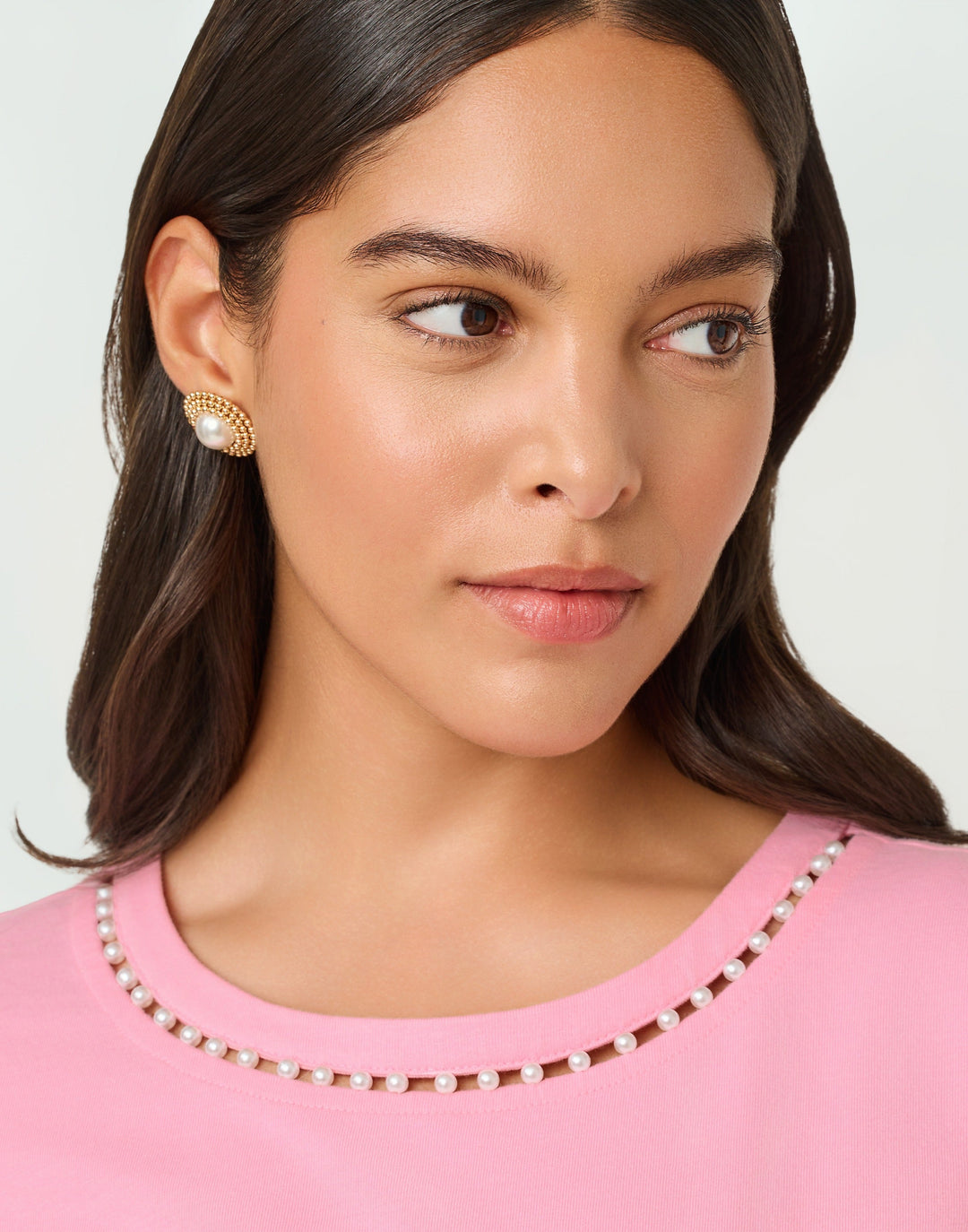 Clairmont Pearl Knit Top - Conch Shell Pink