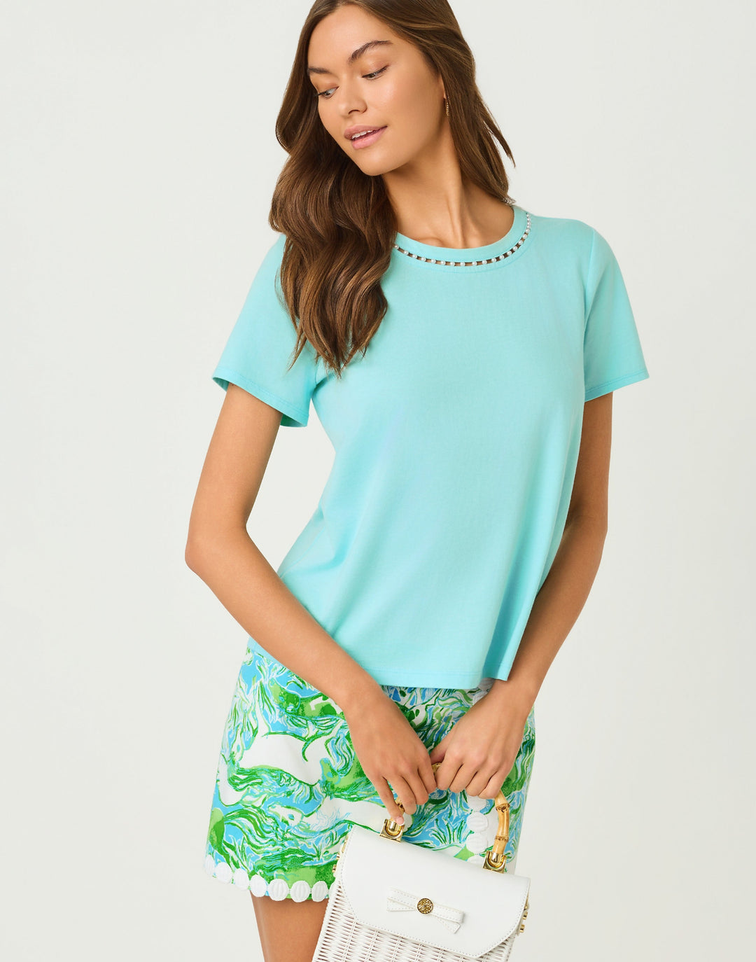 Clairmont Pearl Knit Top - Day Dream Blue