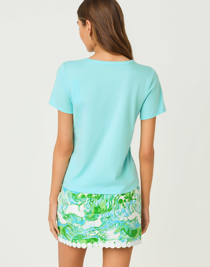 Clairmont Pearl Knit Top - Day Dream Blue