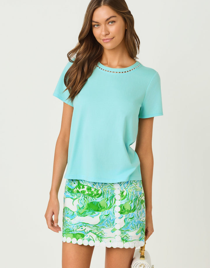 Clairmont Pearl Knit Top - Day Dream Blue