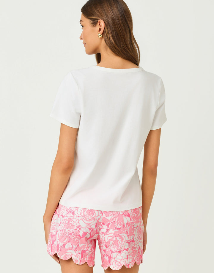 Clairmont Pearl Knit Top - Resort White