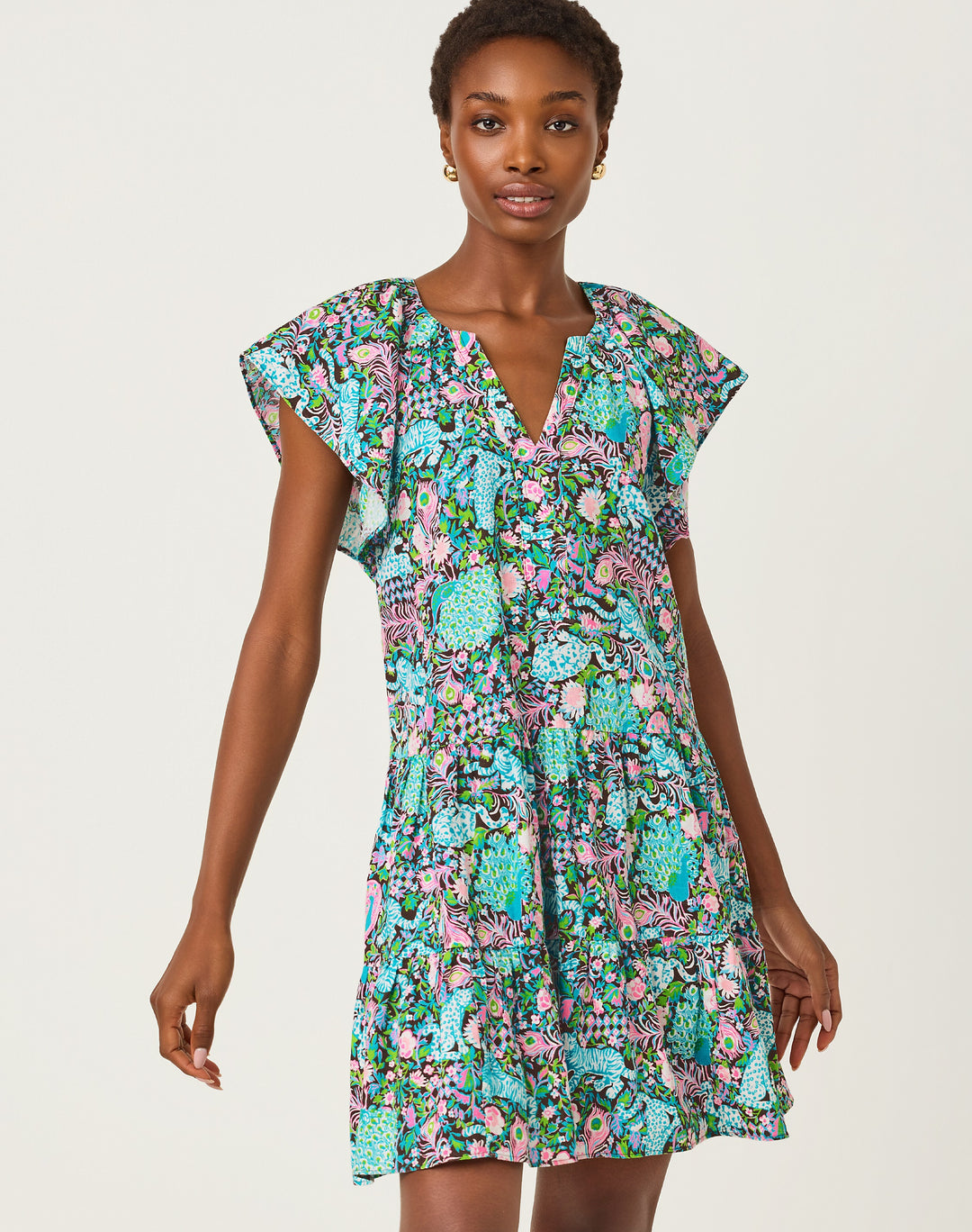 Norella Linen Dress - Multi Royal Zoo