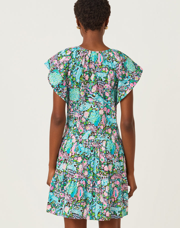 Norella Linen Dress - Multi Royal Zoo