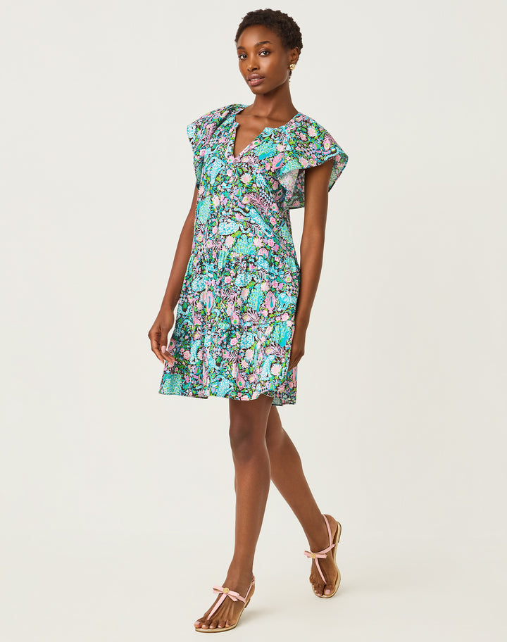 Norella Linen Dress - Multi Royal Zoo