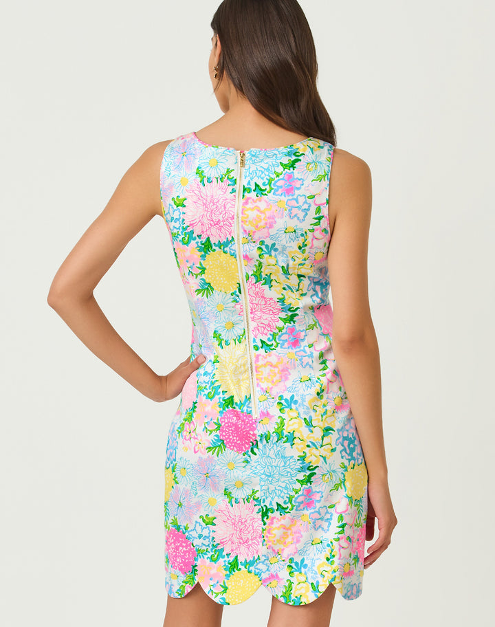 The Scallop Lilly Shift Dress - Multi Lilly Garden