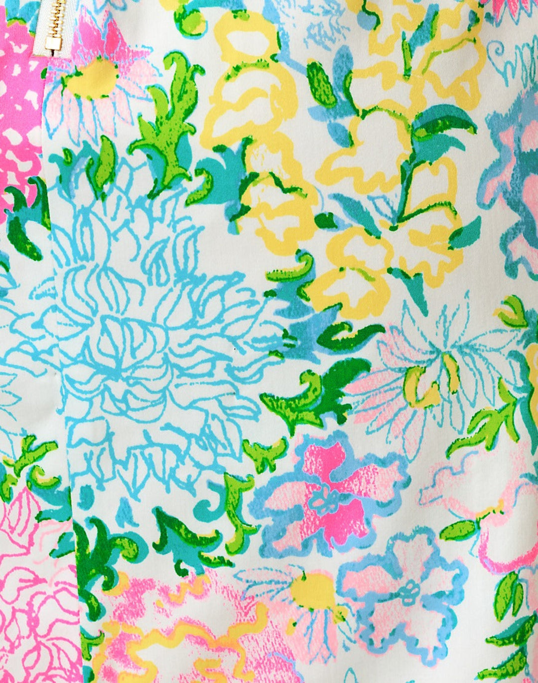 The Scallop Lilly Shift Dress - Multi Lilly Garden