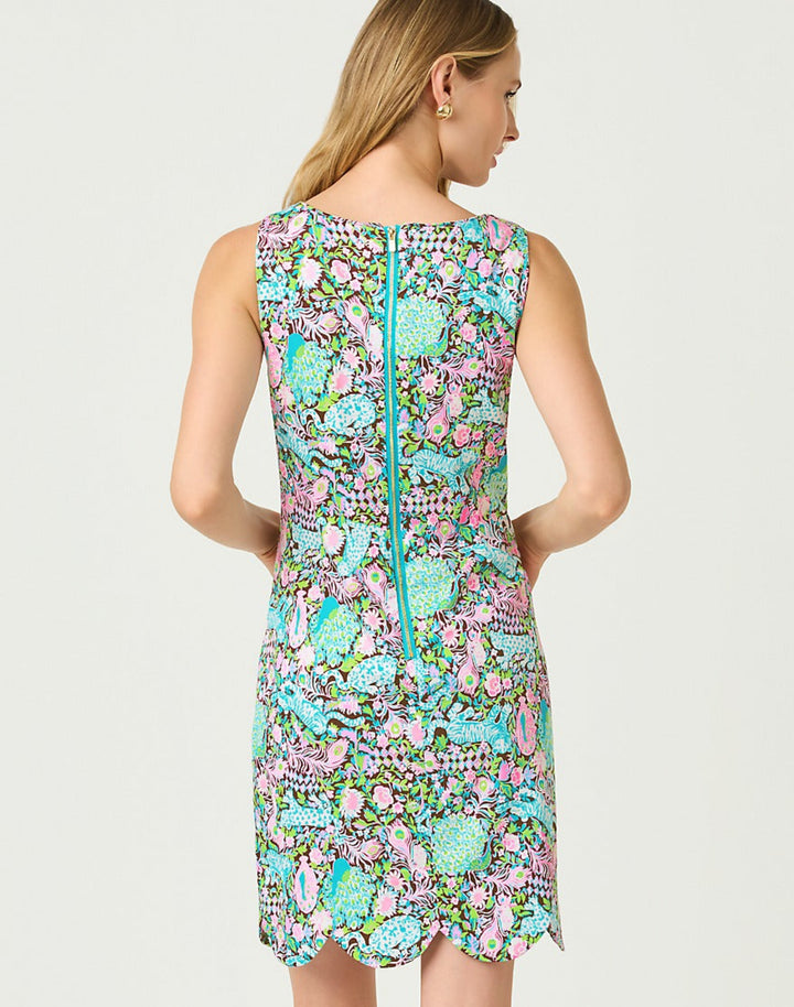 The Scallop Lilly Shift Dress - Multi Royal Zoo
