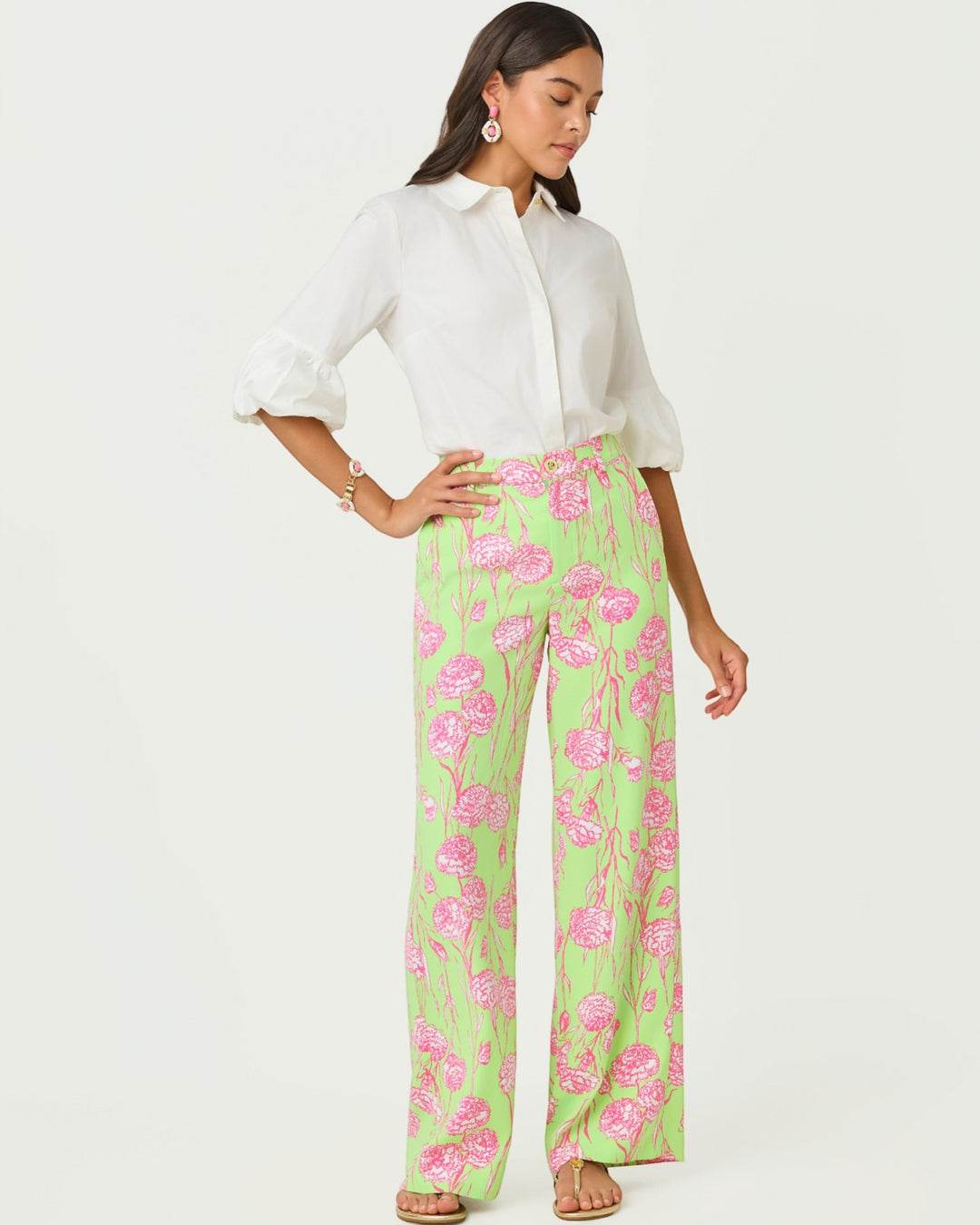 Katerini Palazzo Pants - Pistachio Macaron Alina