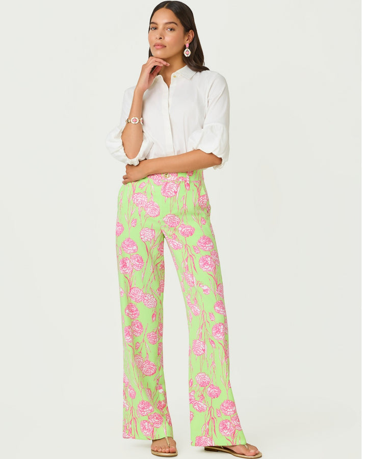 Katerini Palazzo Pants - Pistachio Macaron Alina