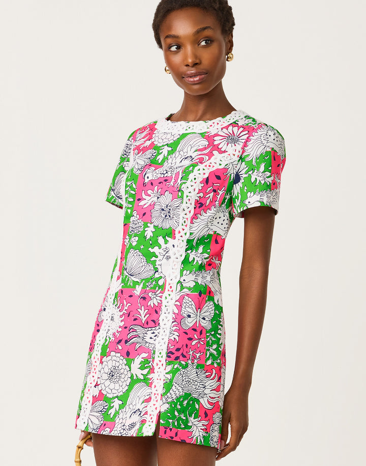 Salem Shift Romper - Cherry Blossom Chicken Check