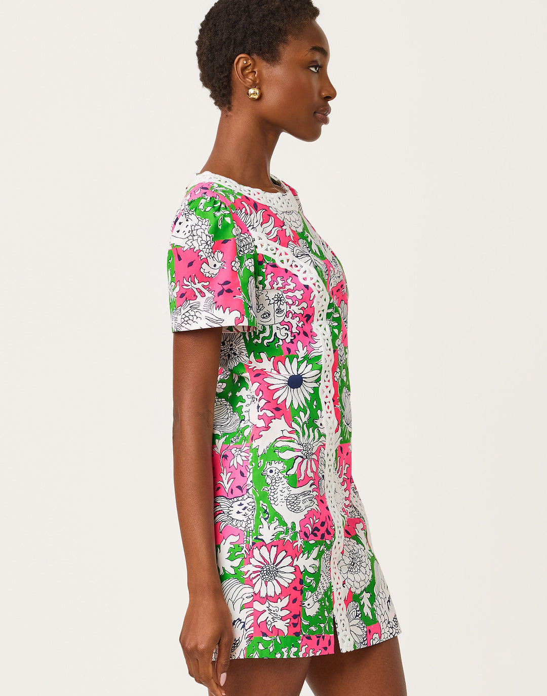 Salem Shift Romper - Cherry Blossom Chicken Check