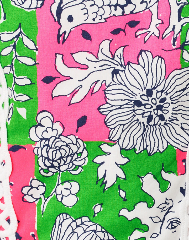 Salem Shift Romper - Cherry Blossom Chicken Check