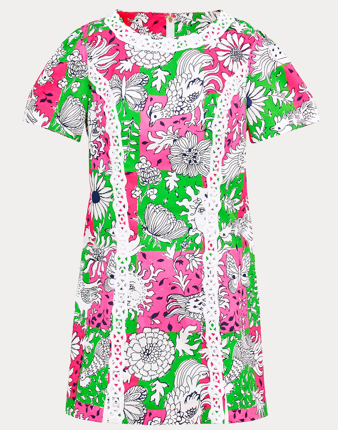 Salem Shift Romper - Cherry Blossom Chicken Check