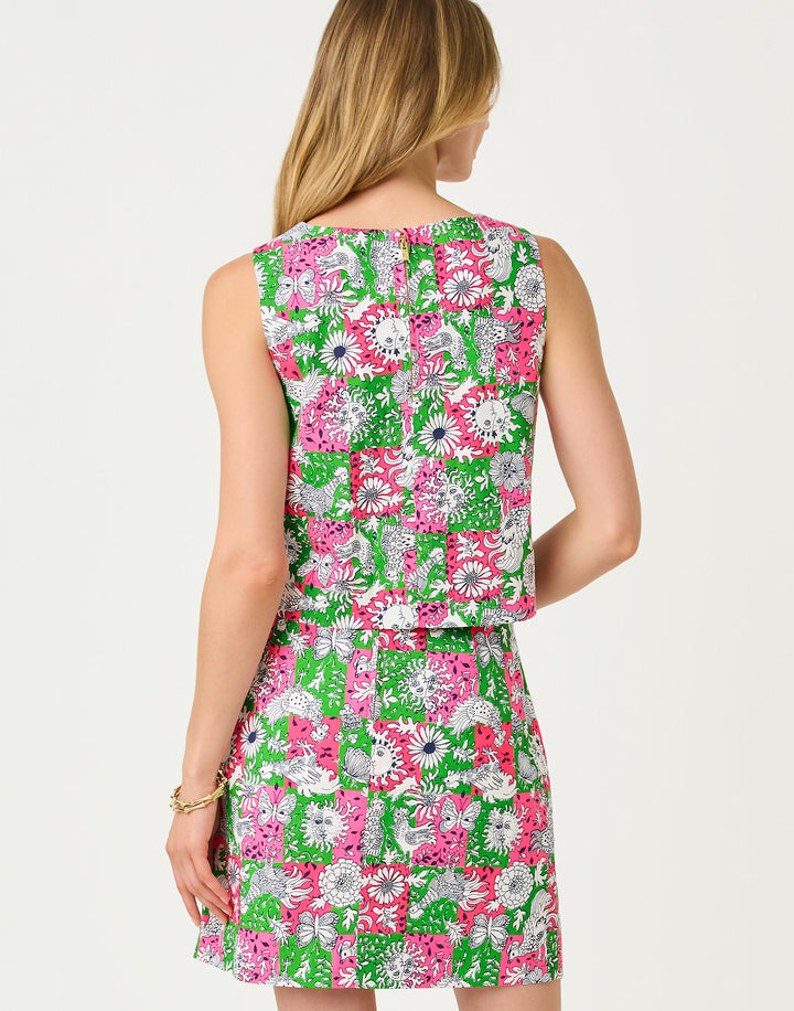 Annaleese Sleeveless Crop Top - Cherry Blossom Lil Chicken