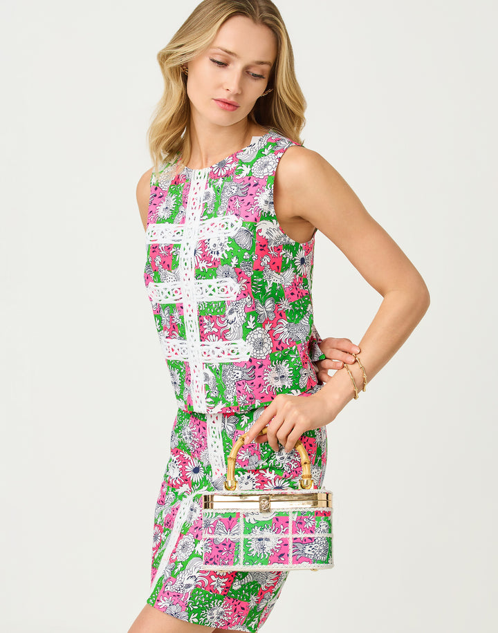 Annaleese Sleeveless Crop Top - Cherry Blossom Lil Chicken