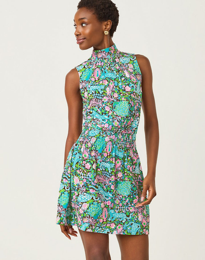 Sherah Skirted Romper - Multi Royal Zoo