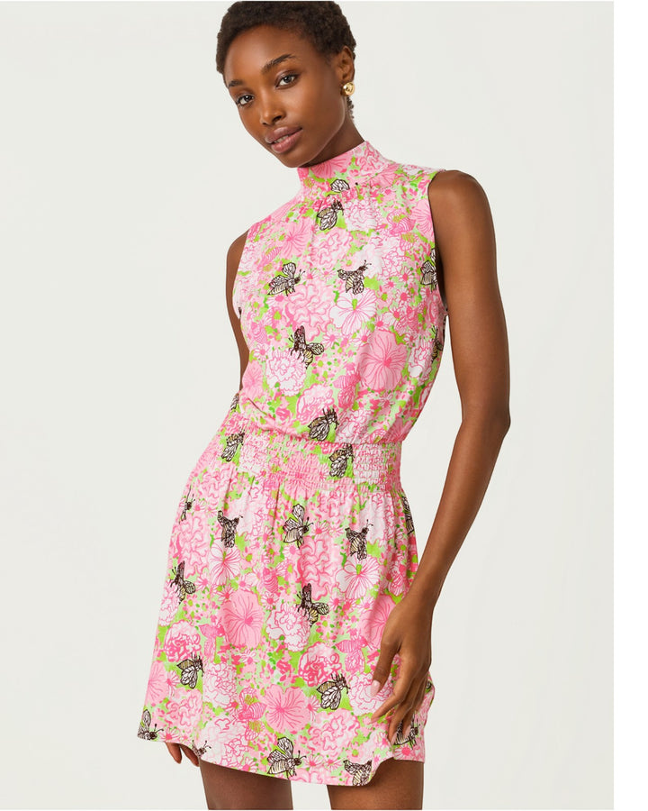 Sherah Skirted Romper - Pistachio Macaron Bees