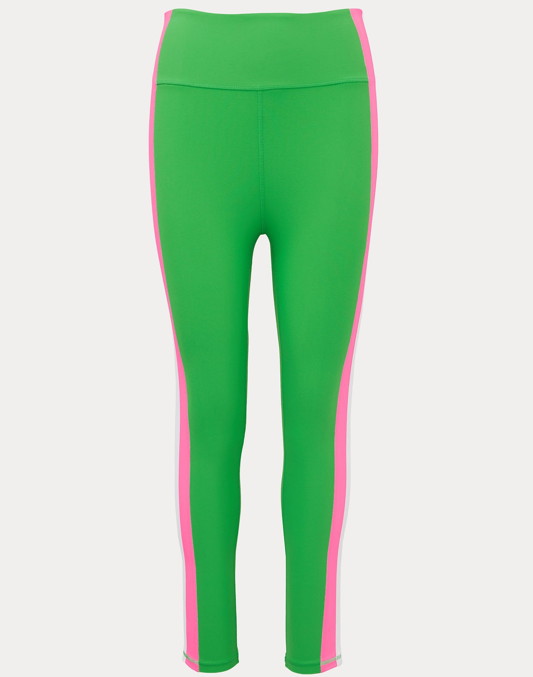 Weekender High Rise Midi Pant - Putting Green Colorblock Stripe
