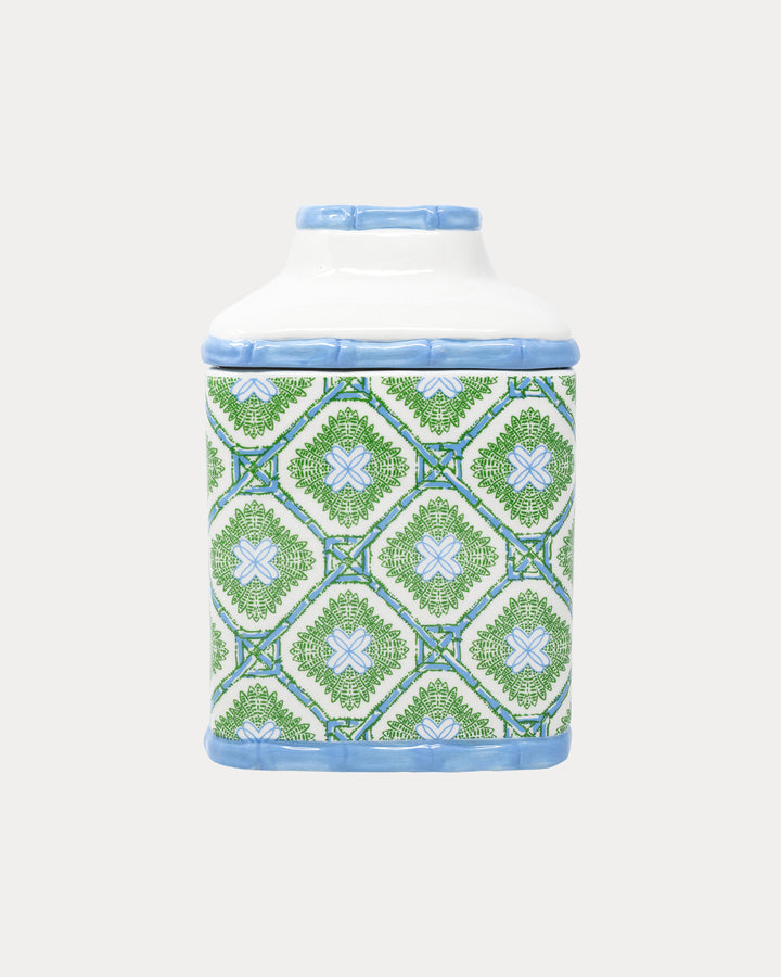 Tissue Holder - Bamboo Logo Trellis